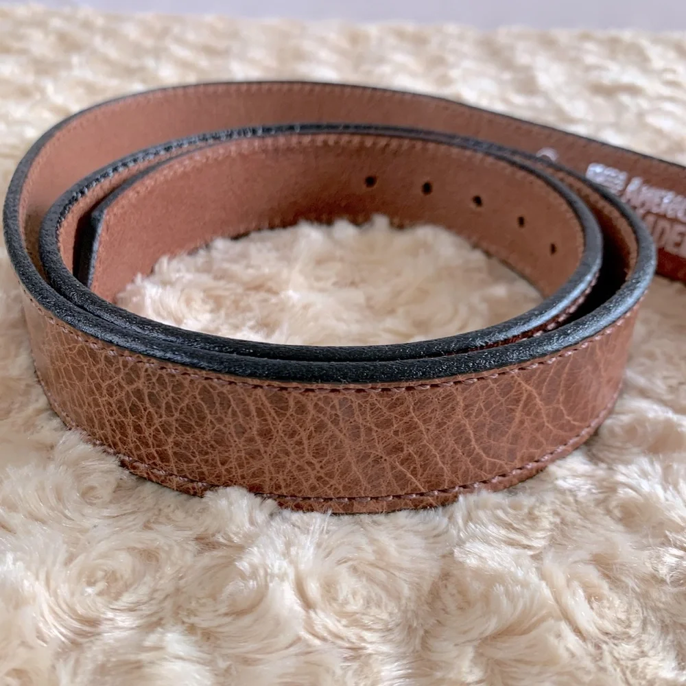 Amish Made Brown Textured Leather Belt Size 44